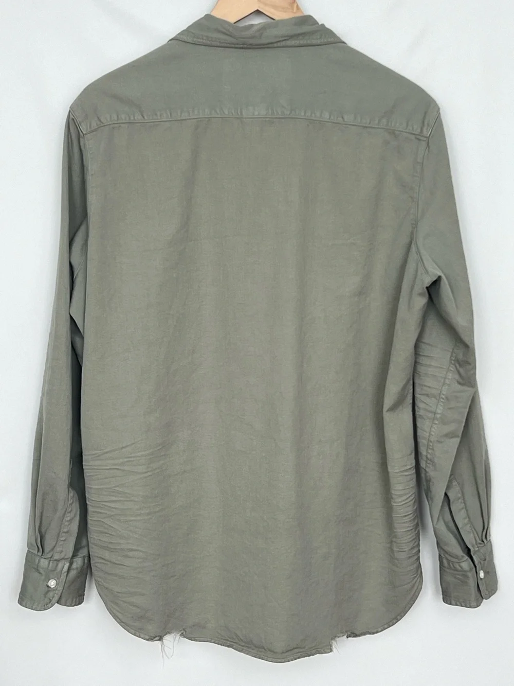 Frank & Eileen Eileen Olive Green Italian Cotton Button Shirt M